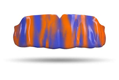 Impact Custom Professional MMA/Boxing/Muay Thai Mouthguard with Trim for Gag Reflex - color: Blue & Orange Tie Dye