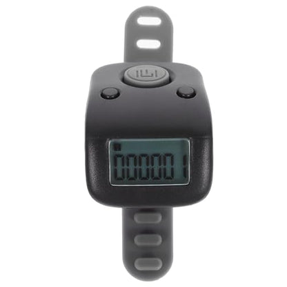 Luxshiny Finger Counter Ring Manual Click Counter with Battery Black