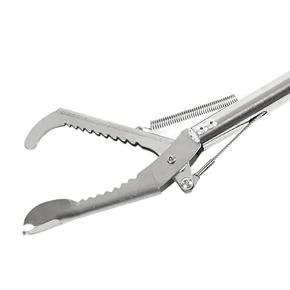 Alomejor 30in Aquarium Tweezers Fish Long Reach Tongs for Crab Seafood Octopus(Bend Clip)