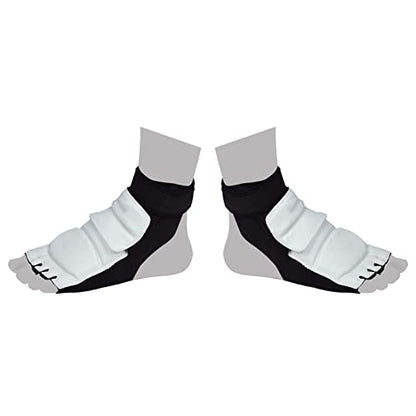 Matybobe Taekwondo Foot Guard Taekwondo Foot Protector Sparring Guard Breathable Anti Slip Hook and Loop Ankle Wrap Hollow Side Kick Protection for Karate Boxing Martial Arts - size: XL 38-39