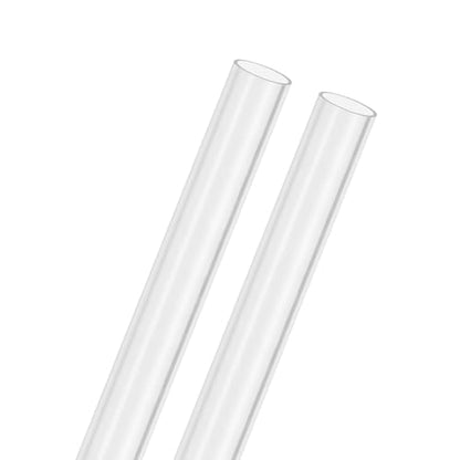 M METERXITY 2-Pack Clear Rigid Acrylic Pipe, 16mm[0.63"] ID x 18mm[0.71"] OD Plastic Round Tube for Water Cooling System/Lamps/Fountains/Aquariums/Display Stand, Acrylic Tubing [305mm/12IN] - size: 16mm ID x 18mm OD