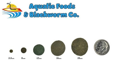 12mm - 1/2" Spirulina, Algae, & Veggie Sinking Wafers for All Bottom Feeding Fish, Plecos, Catfish, Shrimp, Snails, Crabs. All Tropical Fish.…1/4-lb Foil Pouch Bag