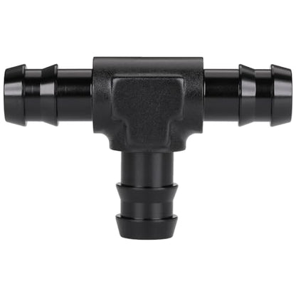 1/2" 13mm Hose Barb Tee T Fitting Adapter Aluminum Black - size: 13mm