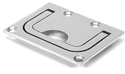 Marine Grade Stainless Steel Heavy-Duty Flush Lifting Handle, 3" x 2-1/4"
