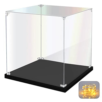 KOLIPI Acrylic Display Case for Collectibles, Clear Display Box 12x12x12 in - size: 12x12x12 inches