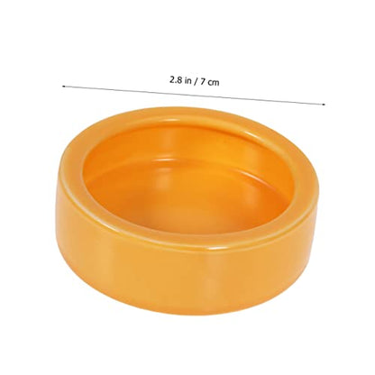 Kisangel Crawler Crawling Pet Escape Food Bowl Orange Feeder Dish for Shrimp Fish and Reptiles Smooth for Aquatic and Terrarium Use