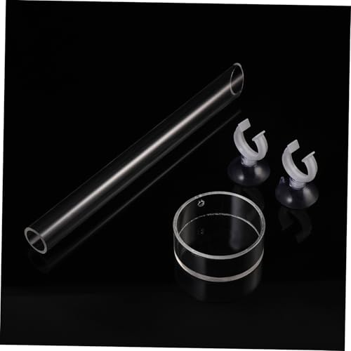POPETPOP Shrimp and Dish with 2pcs Cups - Clear Acrylic Assembled Shrimp Feeder Tray for Fish Tank Aquarium Shrimp