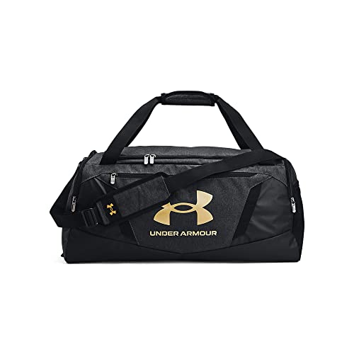 Under Armour Undeniable 5.0 Duffle - color: Black Medium Heather (002)/Metallic Gold, size: Small (40L)