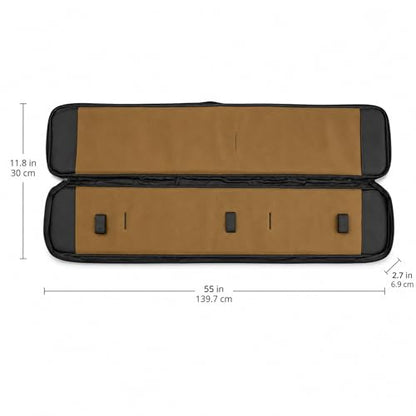 HEMA Sword Bag, 1680D Polyester HEMA Bag for Longsword, Saber, Rapier and Training Weapons, Padded Sword Carrying Case with Shoulder Strap, Black - size: Two Sword Basic