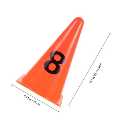 ABOOFAN 15Pcs Orange Soccer Training Cones, Soft Numbered Markers