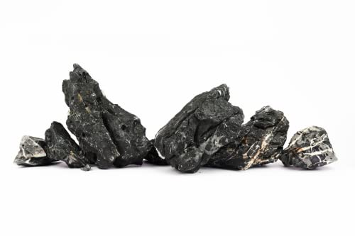 Dark SEIRYU Stones Natural Rocks (3~11 inches,11pcs) x2 40Lx 2 Cases Total 80L 37lbs for Aquarium, Paludarium, Terrariums, Landscaping Rocks, Decorative Aquarium Rocks - size: 09 Dark Seiryu Stones(3-11inch,36lbs)