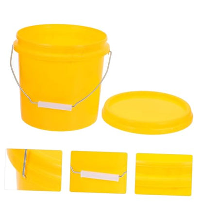 Heavy Duty Plastic Bucket with Lid Portable Water Pail with Handle Leakproof for Household Use Versatile Storage for Food Liquids Stackable Design