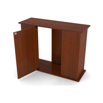Upright Aquarium Stand, 30/38/45 Gallon Capacity, Serene Cherry Finish, Solid Top Design, Moisture-Resistant Laminate, Storage Cabinet, Contemporary Style for Home Aquarium or Terrarium