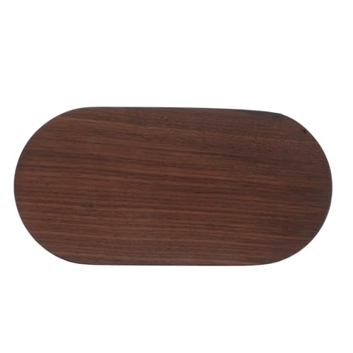 Walnut Wood Display Base Oval Pedestal Stand 9x18x1cm Solid Hardwood Tray for Home Decoration Perfume Holder and Car Ornament Showcase