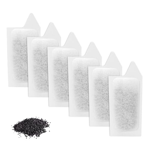 6 Pack Small Replacement Cartridges Filter for Koller Products Small Fish Tanks Filter, Refilled Filter Cartridges S Size for Aquarium Kits 4-10 Gallons Fish Tanks and for Betta Aquarium Filter Kit