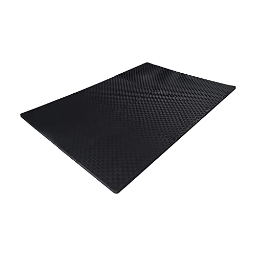 BalanceFrom Puzzle Exercise Mat 1-inch Thick, EVA Interlocking Foam Floor - color: Black, style: One Inch Thick, 24 Square Feet
