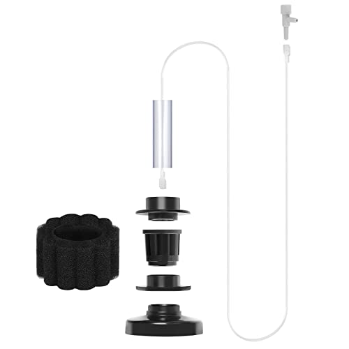 AQUANEAT Mini Aquarium Sponge Filter, Quiet Fish Tank Bio Foam Filter, with Airline Tubing, up to 2Gal