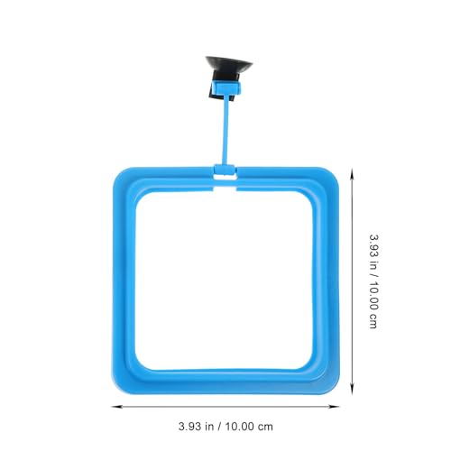 Uonlytech 3pcs Fish Feeding Ring Set Aquarium Feeder Circles Blue Plastic Fish Tank Feeding Tool for Tropical and Aquarium Use