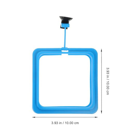 Uonlytech 3pcs Fish Feeding Ring Set Aquarium Feeder Circles Blue Plastic Fish Tank Feeding Tool for Tropical and Aquarium Use