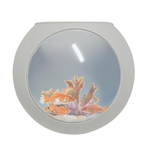 Silicone Wall Mounted Vase, Silicone Wall Planter Vase Plant Pot No Drilling, Oblate Globe Propagation Station, Clear Fish Tank Mount for Air Plants, Succulents, Hydroponics Plants - color: Light Gray