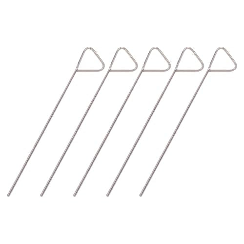Pssopp Bacterial Spreader Stainless Steel Cell Spreader 5 Pack Triangular Head Reusable Autoclavable for Agar Plating Petri Dish Microbiology Labs Students Technicians