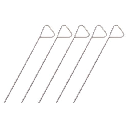 Pssopp Bacterial Spreader Stainless Steel Cell Spreader 5 Pack Triangular Head Reusable Autoclavable for Agar Plating Petri Dish Microbiology Labs Students Technicians