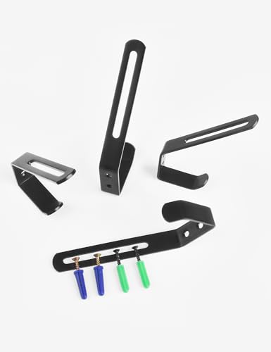 4 Pack Helmet Hooks Motorcycle Helmet Holder Hook Wall Mount Helmet Storage Rack Hanger Motorbike Cloth Wall Mount Display Rack Hanger for Jacket Bag, Cloth, Coat, Glove