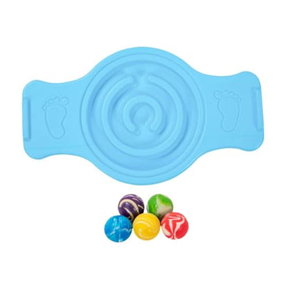 Balance Board Labyrinth Disks Sensory Training Anti-Slip Pedals Wobble Stability Board Strength Training for Kids Skiing Fitness - color: Blue
