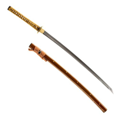Hand Forged 1045 Heat-Tempered Katana, Full Tang Sword - color: Warrior and Fuji