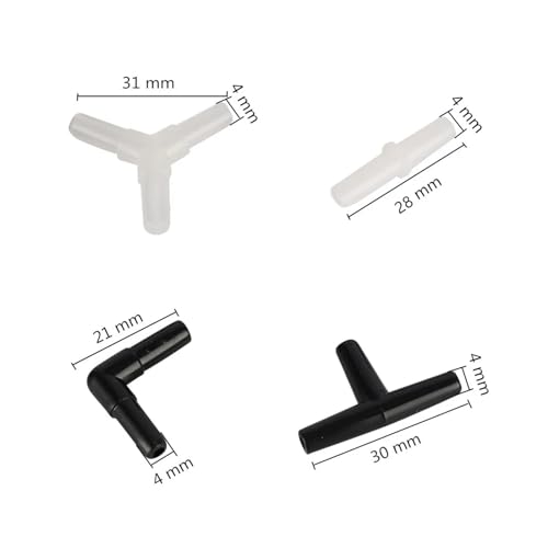 20Pcs Plastic Aquarium Air Pump Line Tubing Joints Tee/Straight/Elbow/Y Shaped Connectors Pipe Fittings(Brown) - color: Brown