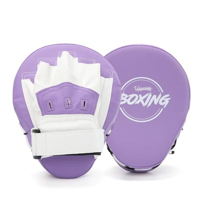 Valleycomfy Boxing Pads Curved Focus Punching Mitts for Men Women - color: Purple