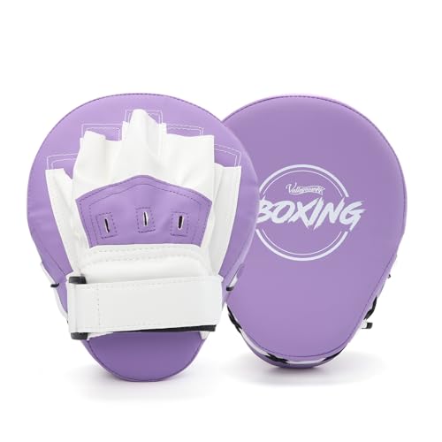 Valleycomfy Boxing Pads Curved Focus Punching Mitts for Men Women - color: Purple