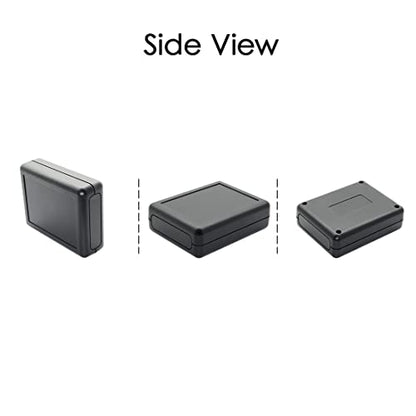 Project Box 10 Pieces ABS Plastic Electrical Project Case Small Junction Box for Electronics Black 3.5 x 2.8 x 1.1 inch (90 x 70 x 28 mm) - size: 3.5" x 2.8" x 1.1"(10pc)