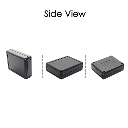 Project Box 10 Pieces ABS Plastic Electrical Project Case Small Junction Box for Electronics Black 3.5 x 2.8 x 1.1 inch (90 x 70 x 28 mm) - size: 3.5" x 2.8" x 1.1"(10pc)