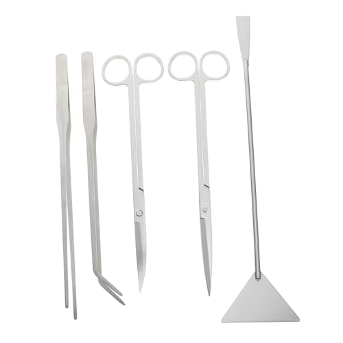 BESPORTBLE Stainless Steel Aquarium Scissors Multi-Function Tools Scraper Shovel Tweezer for Aquascaping