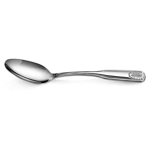 New Star Foodservice 58345 Shell Pattern, 18/0 Stainless Steel, Dinner/Dessert Spoon, 7.5-Inch, Set of 12 - size: Dinner/Dessert Spoon (7.5-Inch)
