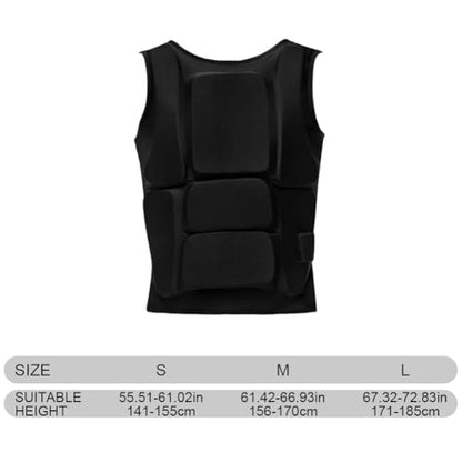 Martial Arts Chest Protector, Foam Padded Breathable Boxing Body Protector Chest Guard for Adults Karate Taekwondo Judo Training - size: Medium