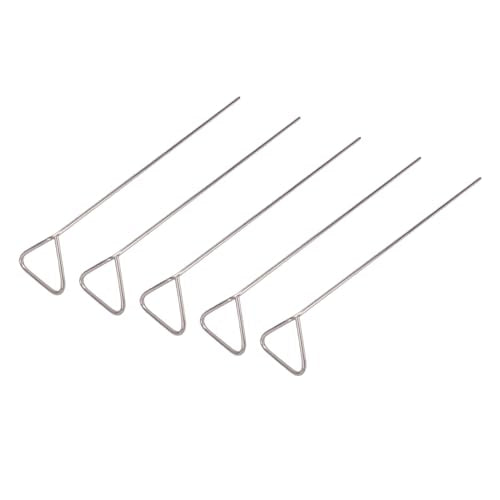 Pssopp Bacterial Spreader Stainless Steel Cell Spreader 5 Pack Triangular Head Reusable Autoclavable for Agar Plating Petri Dish Microbiology Labs Students Technicians