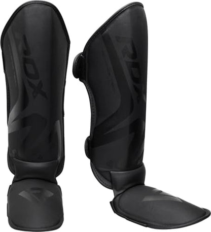 RDX Muay Thai Shin Guards for Men and Women Non-Slip Fit, Full-Contact Protection Adult Shin Pads, MMA, Kickboxing, Sparring, Taekwondo, Shin Protectors Muay Thai, Martial Arts - size: Small