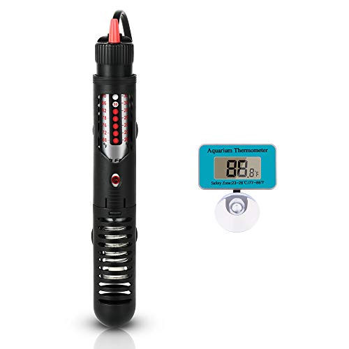 Aquarium Heater Fish Tank Heater Submersible 25 Watt, 1 Yr Warranty