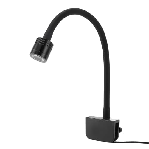 Omabeta LED Aquarium Clamp/Holder On Light for 3-6 Gallon Fish Tank, Adjustable Clamp Lamp for Plants and Fish, USB Power Supply, Aluminum Alloy + Silicone Soft Tube (White Light) - size: White Light