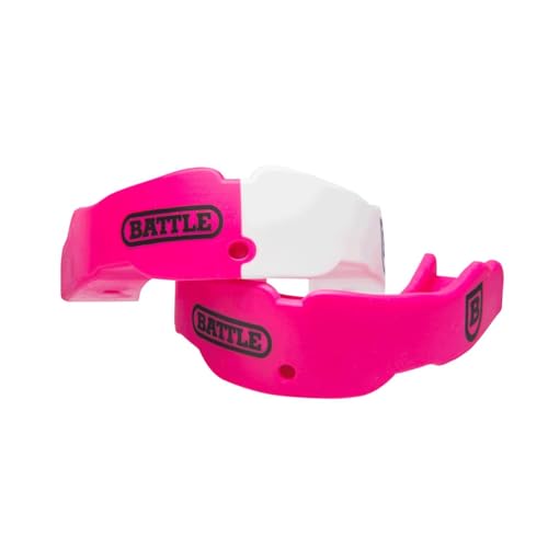 Battle Sports 2-Pack Mouthguard - Maximum Protection and Breathability, Strapless Braces-Friendly - Adult & Youth - Pack of 2 - color: Pink