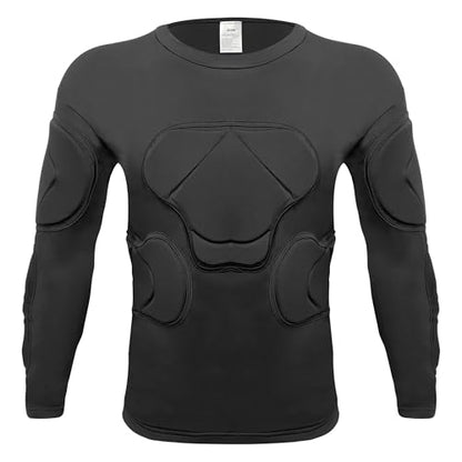 Men's Padded Football Protective Gear Set Training Suit for Soccer Basketball Paintball Rib Protector - size: X-Large