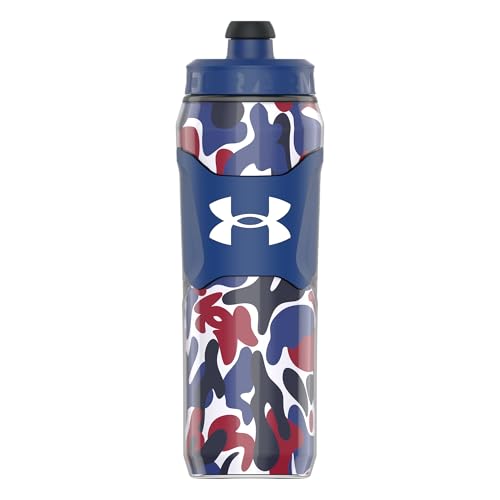 Under Armour 28oz Playmaker Squeeze Insulated 2 - Sports Water Jug, Leak Resistant for Baseball, Football & More, Royal Hypercamo - color: Royal Hypercamo