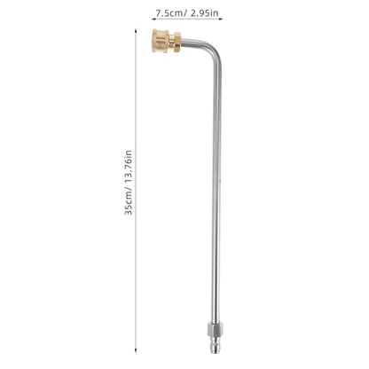 90 Degree Curved High Pressure Washer Extension Wand 13.77 Inch Quick Connect Spray Lance Replacement for Car Wash