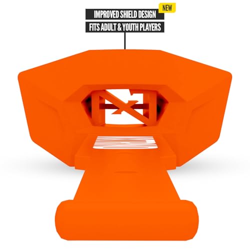 Nxtrnd Two Pro Football Mouth Guard, Permanent Strap, Fits Adult & Youth (Orange) - color: Orange Pro