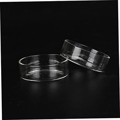 BESPORTBLE 5pcs Round Ornamental Shrimp Feeding Pot for Shrimp Tank Aquarium Fish Bowl Crystal Design - size: Size 2