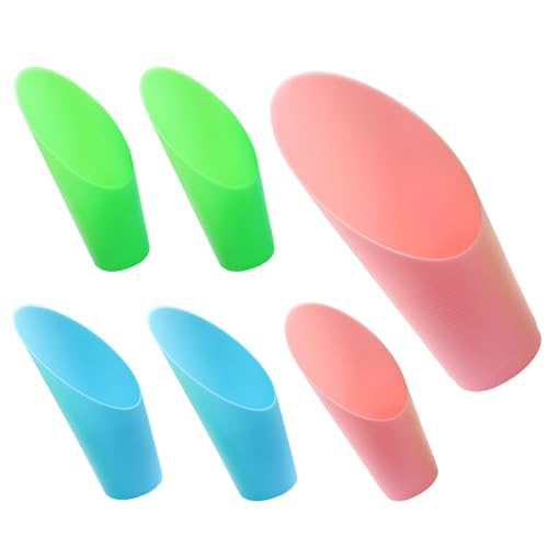 6 Pcs Bonsai Soil Scoops Plastic Garden Shovels Garden Tool, Colorful Mini Potting Scoops for Plant Succulent, Lightweight and Durable Design for Easy Gardening and Transplanting Tasks