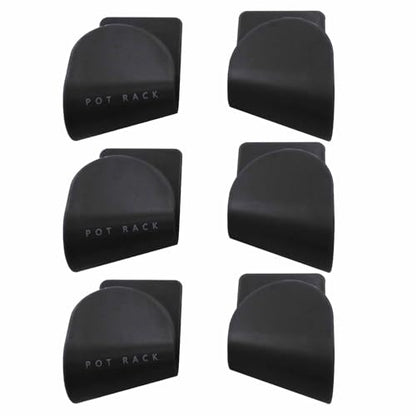6 Pairs Adjustable Pot Lid Organizer, Black Wall Mount Pot Lid Holder Pan Lid Hanger Inside Cabinet Door for Kitchen