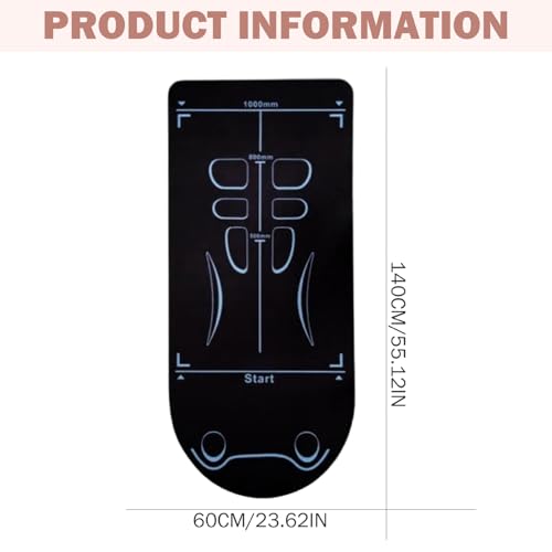 Exercise Equipment Mat for Ab Roller Wheel, 55x24" Non-Slip Sound Insulation Yoga Mat for Pilates, Skipping, Abdominal Yoga Floor Workouts Exercise Equipment